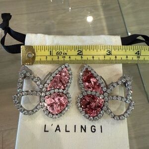 L’Alingi Pink Butterfly Earrings